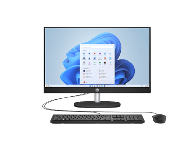 HP All-in-One 24-cr1073nh PC Intel Core Ultra 7 155U 8GB RAM 512GB SSD 23.8" FHD IPS touchscreen Anti-Glare Display HP True Vision 720p HD Tilt Privacy Camera 2W Speakers HP 125 Wired Keyboard and Mouse Combo